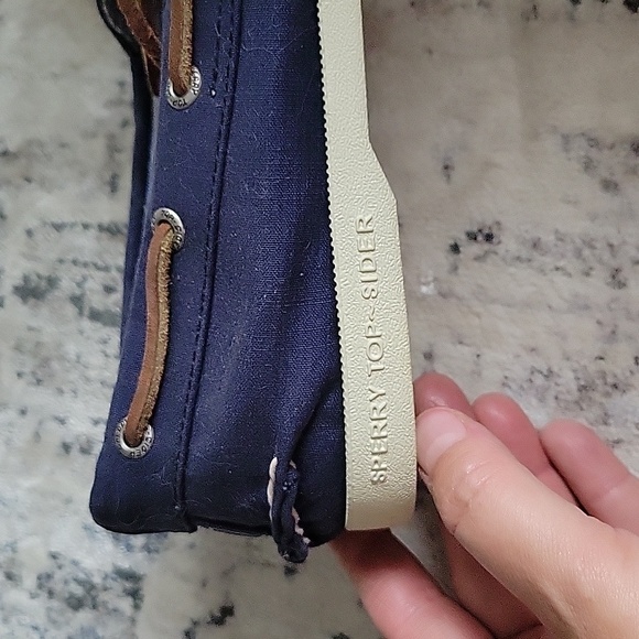Men's Sperry boat shoes in blue canvas - Picture 3 of 6